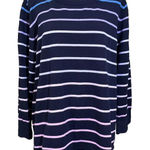 Talbots Navy Blue Striped Knit Sweater Plus Size 3X Casual Nautical Preppy Photo 0