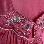 Vanity Fair  Vintage Bright Pink Pajama Top Nylon Bed Jacket Size Large Photo 4