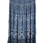 J. Jill Large Maxi Skirt Smocked Waist Abstract Pull Photo 2