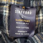 Stafford Plaid Pajama Pants Blue Size L Photo 2