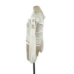 PITUSA Agata Smocked Crop Top In White Long Sleeves Size Petite / XS Photo 5