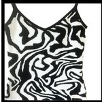 Say What? Say What? Zebra Black White Knitted Mini Strappy Dress S Photo 1