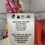 Jessica Simpson Bikini Top Square Neck Retro Print Tie Mandarin Multicolor L NWT Photo 7