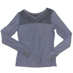 Lululemon Athletica grey polka dot criss cross front long sleeve women’s size 6 Photo 0