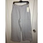 Mate the Label  Organic Fleece Wide Leg Pant Heather Grey Large MSRP $138 Photo 5