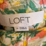 Loft Linen Blend Floral Paperbag Waist Tie Belt Vacation Resort Shorts M Photo 2
