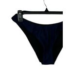 J.Crew NWT Mid Rise High Cut Leg Cheeky Bikini Bottom UPF 50 S Navy Blue #3056 Photo 1