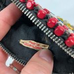 Vintage Czechoslovakia 1930's Wooden Beaded Clutch Makeup Purse Red Photo 2