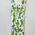 Amanda Uprichard x Revolve Green Floral Smocked Sleeveless Ruffle Midi Dress M Photo 10
