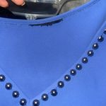 Elegant Blue Beaded Necklace trim top sleeveless 1X Photo 4