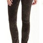 Eileen Fisher Black Velvet Skinny Jeans Acid Wash Cotton Casual Stretch Size 14 Photo 0