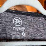 American Fighter  Charcoal Gray, Black and Burgundy Tee Size Medium Photo 1