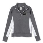 PINK - Victoria's Secret Gray Ultimate Half Zip Photo 0