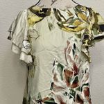 Ali Ro Womens Dress Sz 6 Green Floral Short Sleeve Garden Party Botanical Boho Photo 4