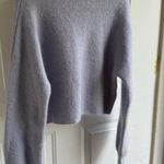 ZARA Gray Cowl Neck Sweater Modern Cropped Design Photo 0