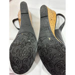 Brighton Women's  Black Cork Slingback Wedge Sandals US 10 Photo 4