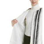 Elie Tahari Jill Faux Fur Striped Sleeveless Long Photo 1