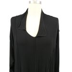 NWT Transparente Germany Black Lagenlook Asymmetrical Hem Tunic Top O/S XL 1X 2X Photo 2