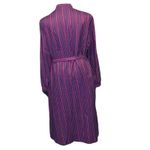 Vintage 70s 80s purple striped shirt secretary dress multi sizes Size L Photo 1