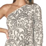 Lulus NWT  Disco Dancer White and Silver One Shoulder Bodycon Dress Size S Photo 9