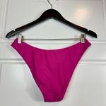 J.Crew Women’s Curved-Waist Cheeky Bikini Bottom in Radiant Fuchsia Size Medium Photo 3