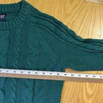 Gap Forest Green Cable Knit Sweater Crew Neck Winter Pullover Womens Small Photo 6
