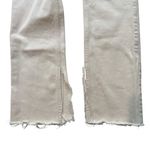 ZARA Ecru Wide Straight Leg Side Vent High Rise Jeans, Sz 6, 32.5” Inseam Photo 10