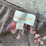 Veronica M Black Red Purple Floral Ruffle Asymmetrical One Long Sleeve Top XS Photo 8