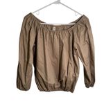 NA NIN Blouse 3/4 Sleeve Off Shoulder Beige 1 Tan Size undefined Photo 0