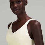 Lululemon Ribbed Knit Cropped Tank Top Size 6 - Lemon Sorbet Photo 1