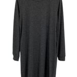 Yelete Knit Long Sleeve Casual Dress Charcoal Gray Size Large Loungewear Weekend Photo 0
