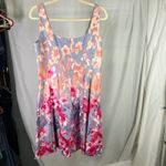 Nine West  Floral Dress Women's Size 8 Sleeveless Pink‎ Purple Blue Flowers Photo 7