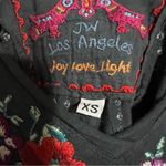 Johnny Was JW LA Gray Floral Embroidered Boho Peasant Dress Photo 7