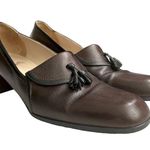 Christian Louboutin VTG Brown slip on tassel leather loafers. 100% Authentic Photo 7