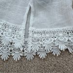 Zac and Rachel Bohemian Linen Feel Flowy Top Crochet Nevkline Hem Sleeve 2X Photo 10