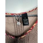 BKE Sheer Abstract Pattern Half Sleeve Blouse With Lace Bell sleeves Photo 1