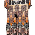 Enfocus Studio En Focus Studio Boho Short Sleeve Stretch Shift Dress Size 6 Photo 0