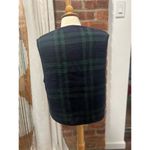 Charter Club Vintage  Preppy Plaid Knit Vest L Green Navy Photo 2
