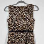 Loft  Sleeveless Leopard Print Mini Sheath Dress Size 0 Leopard Print Dress Photo 4