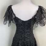 Vintage Nuance Black Shimmering Witchy Goth Dress Small Photo 5