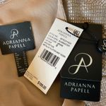 Adrianna Papell Sparkly Short Sleeve V-Neck Long Evening Gown Gold Size 8 Dress Photo 8