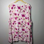Lane Bryant  Floral Sleeveless Top Plus Flowy Tunic Casual Cool Cottage Sz. 28p Photo 3