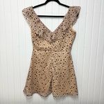 Nasty Gal Cream Mini Sundress with stars Sleeveless Scoop Neck size 4 Photo 4