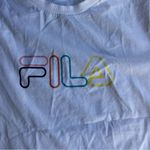 FILA White Short Sleeve Tee with Multicolored Logo Photo 1