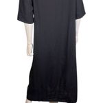Bryn Walker  Lagenlook Black Light Linen Midi Dress Photo 7