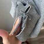 CAbi Black and White Striped Poncho Sweater Size Small Cotton Oversized Full Zip Photo 3