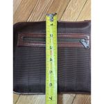 TRAVELER Brown Textured Zipper Pouch Bag 6.5"x6.75" Photo 4