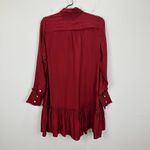 J.Crew Amelia Popover Shirtdress Drapey Viscose Twill Burgundy Ruffle Small NWT Photo 12