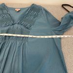 J.Jill Silk BoHo Smocked Juniper Tunic Dress size XL Blue Photo 10