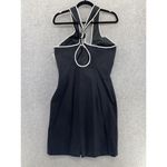 Kelly and Diane women's Dress Solid Black White Trim Size 6 Vintage Cross Back Photo 1